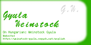 gyula weinstock business card